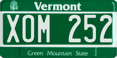 VT license plate XOM252