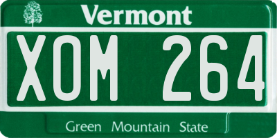 VT license plate XOM264