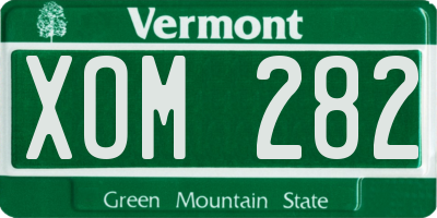 VT license plate XOM282