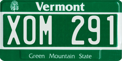 VT license plate XOM291