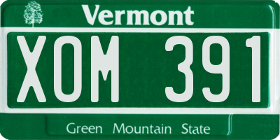 VT license plate XOM391