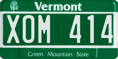 VT license plate XOM414