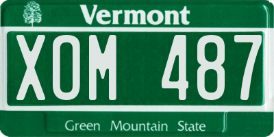 VT license plate XOM487