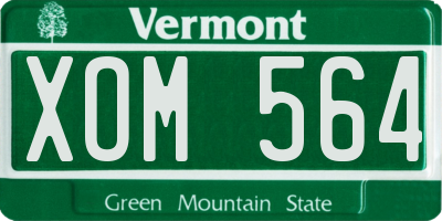 VT license plate XOM564