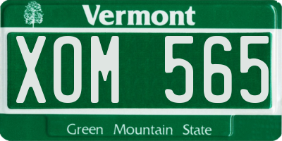 VT license plate XOM565