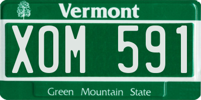 VT license plate XOM591
