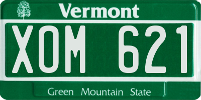 VT license plate XOM621