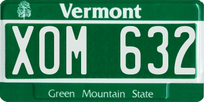 VT license plate XOM632