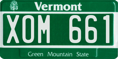 VT license plate XOM661