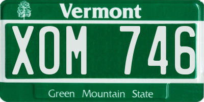VT license plate XOM746