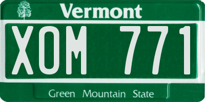 VT license plate XOM771