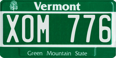 VT license plate XOM776
