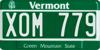 VT license plate XOM779