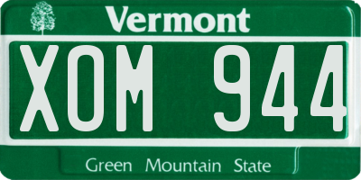 VT license plate XOM944