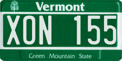 VT license plate XON155