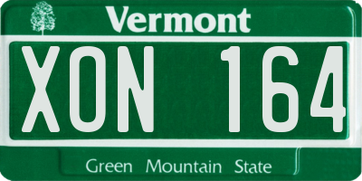 VT license plate XON164