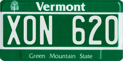 VT license plate XON620
