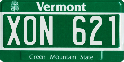 VT license plate XON621
