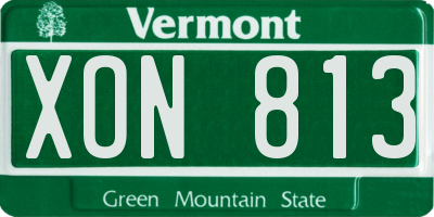 VT license plate XON813