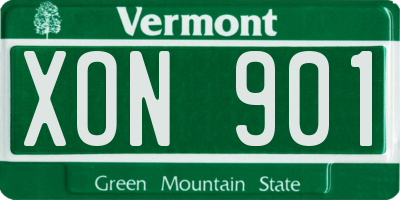 VT license plate XON901
