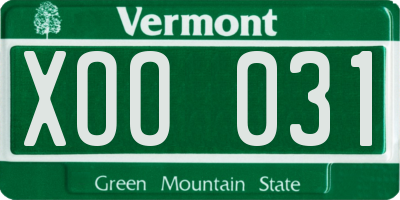 VT license plate XOO031