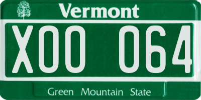 VT license plate XOO064