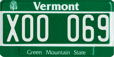 VT license plate XOO069