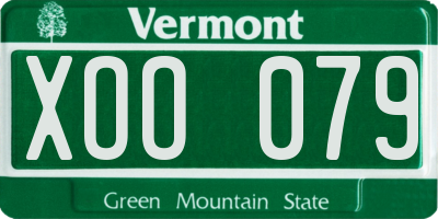VT license plate XOO079
