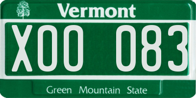 VT license plate XOO083