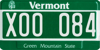 VT license plate XOO084