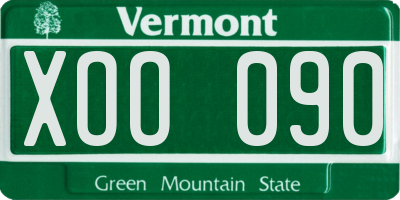 VT license plate XOO090
