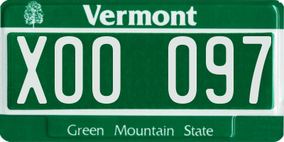 VT license plate XOO097