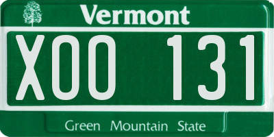 VT license plate XOO131