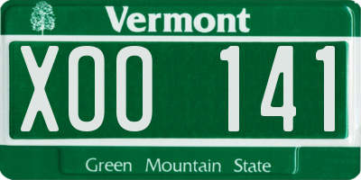 VT license plate XOO141