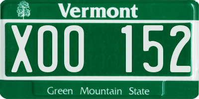 VT license plate XOO152
