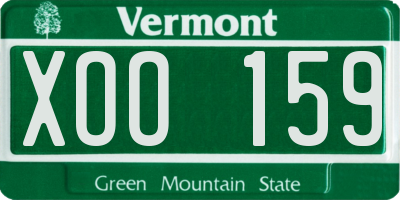 VT license plate XOO159