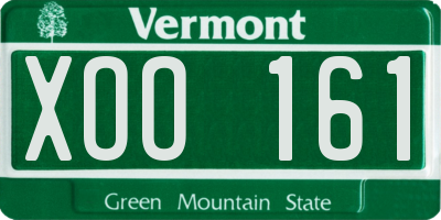 VT license plate XOO161