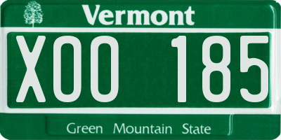 VT license plate XOO185