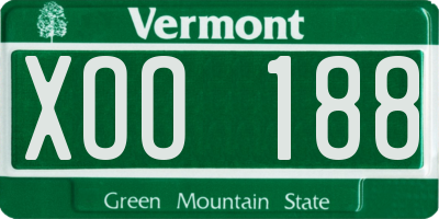 VT license plate XOO188