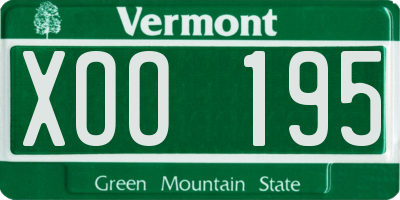 VT license plate XOO195
