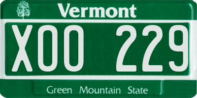 VT license plate XOO229