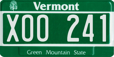 VT license plate XOO241