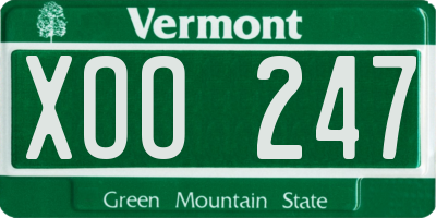 VT license plate XOO247