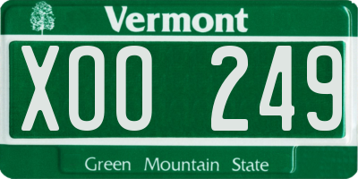 VT license plate XOO249