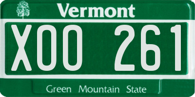 VT license plate XOO261