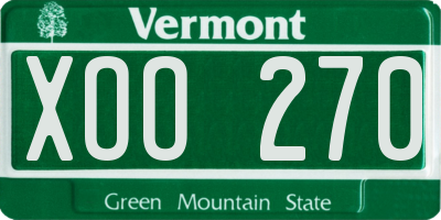 VT license plate XOO270