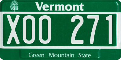 VT license plate XOO271
