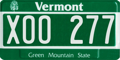 VT license plate XOO277
