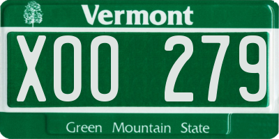 VT license plate XOO279