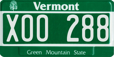VT license plate XOO288